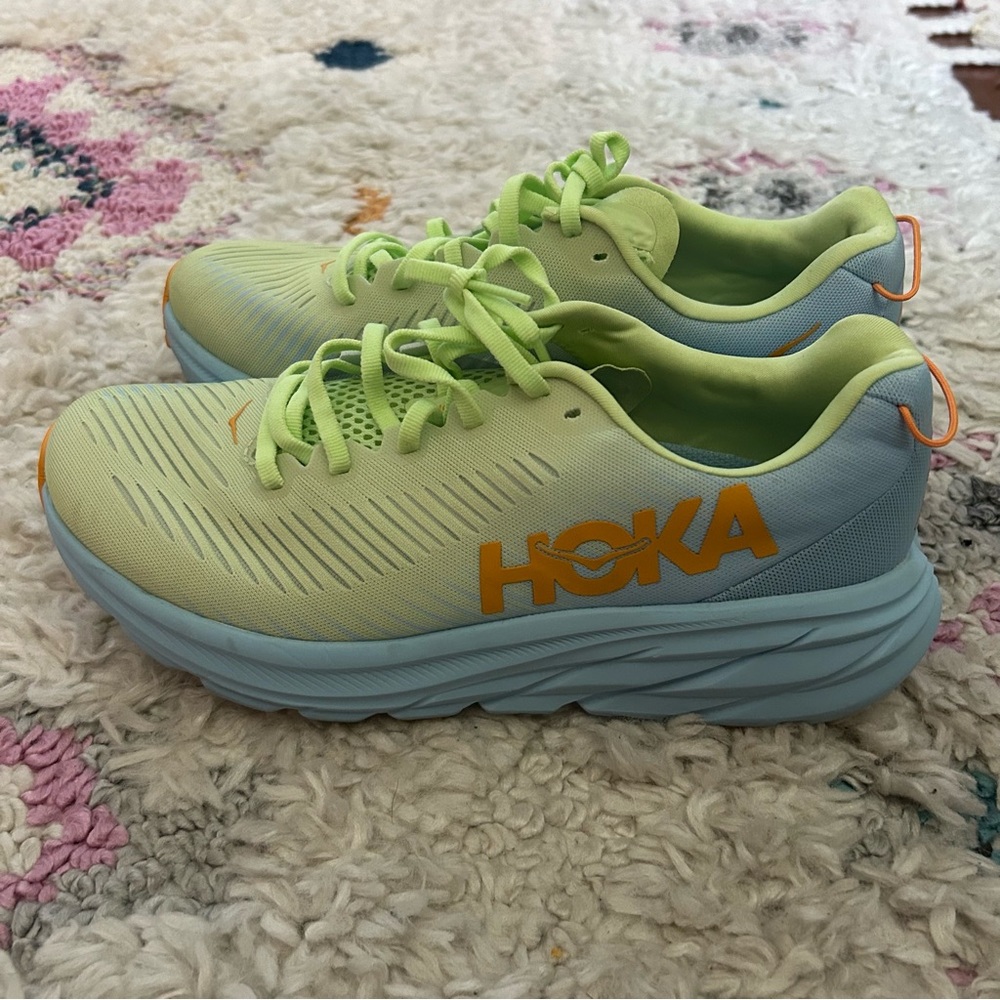 Hoka Women's Rincon 3 Blue and Green Color - Picture 3 of 12